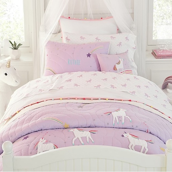 Pottery Barn Kids | Bedding | Nwt Pottery Barn Kids Unicorn Rainbow ...
